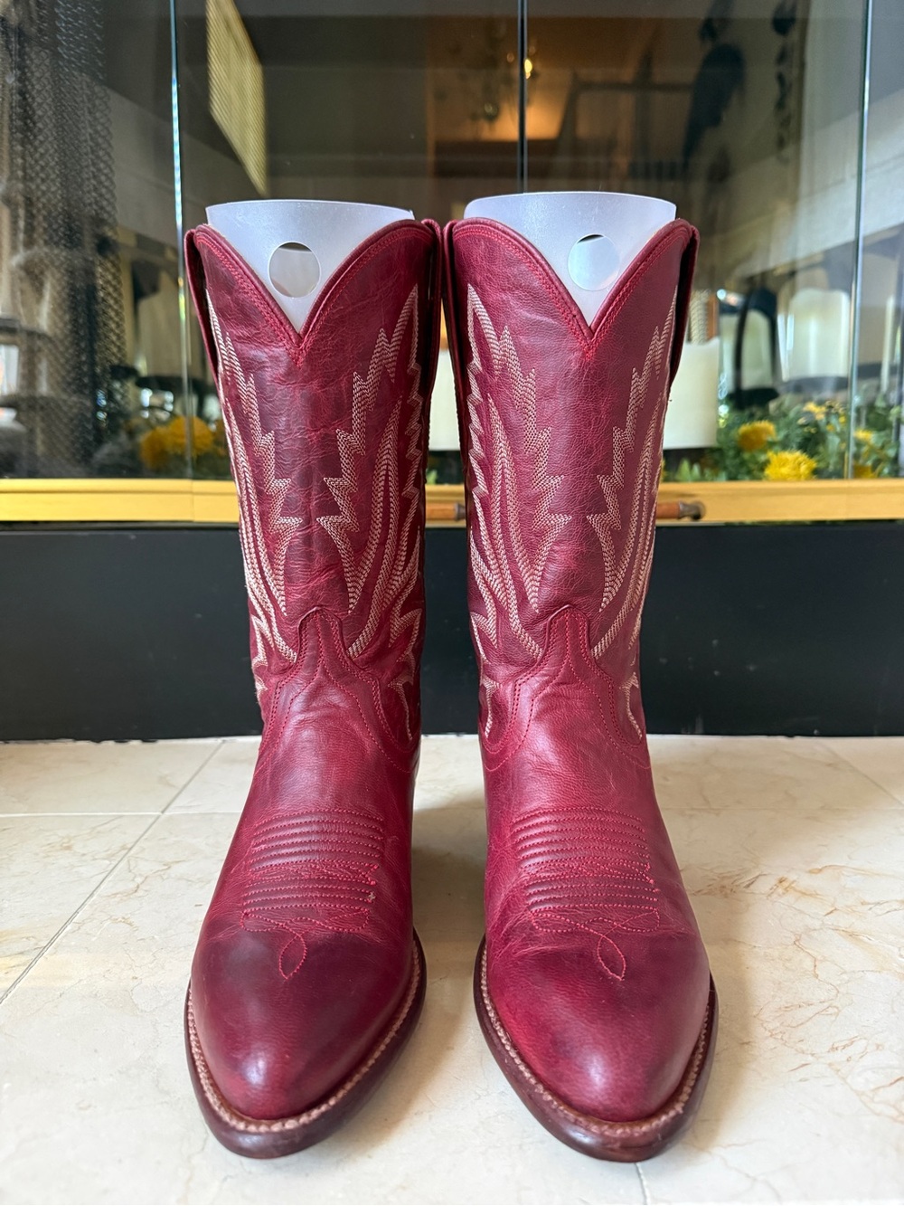 Tecovas NIB The Jamie in Redwood Goat Leather Western Cowboy Boot size 7